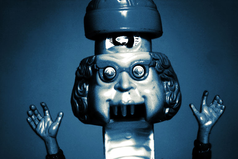 Ghostbuster Toy 2 - Digital Cyanotype