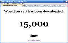 WordPress 1.5 hits 15,000 Downloads