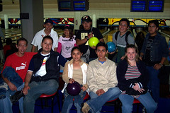 Group at bowling alley