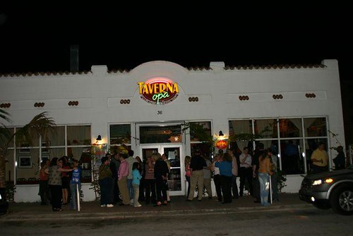 Description: Taverna Opa on South Beach is famous for its mediterrean style 