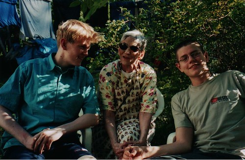 Hilja with grandsons, Matias & Tuomas
