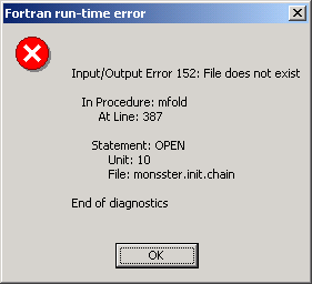Fortran run-time error