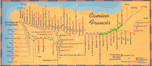 Camino Santiago Mapa