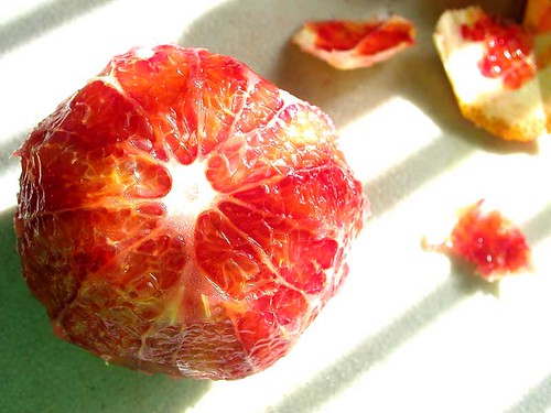peeled blood orange