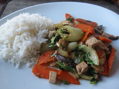 Vegetable-tofu stirfry