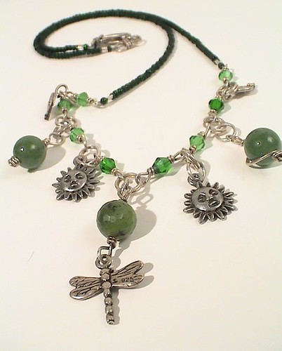 dragonfly & suns necklace