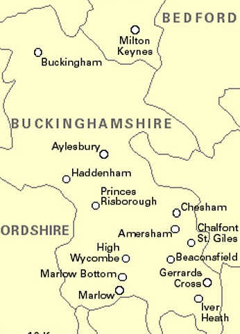 map of buckinghamshire